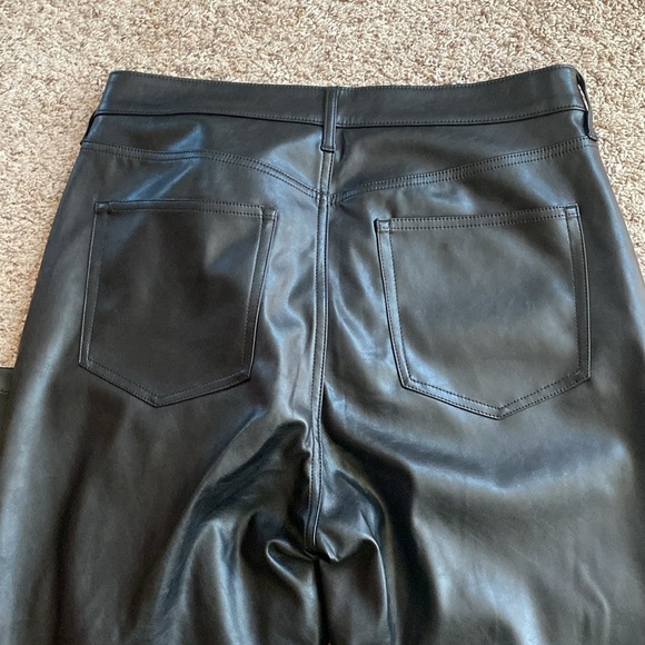 GAP High Rise Vegan Leather 70’s flare pants size 16 - Picture 9 of 10